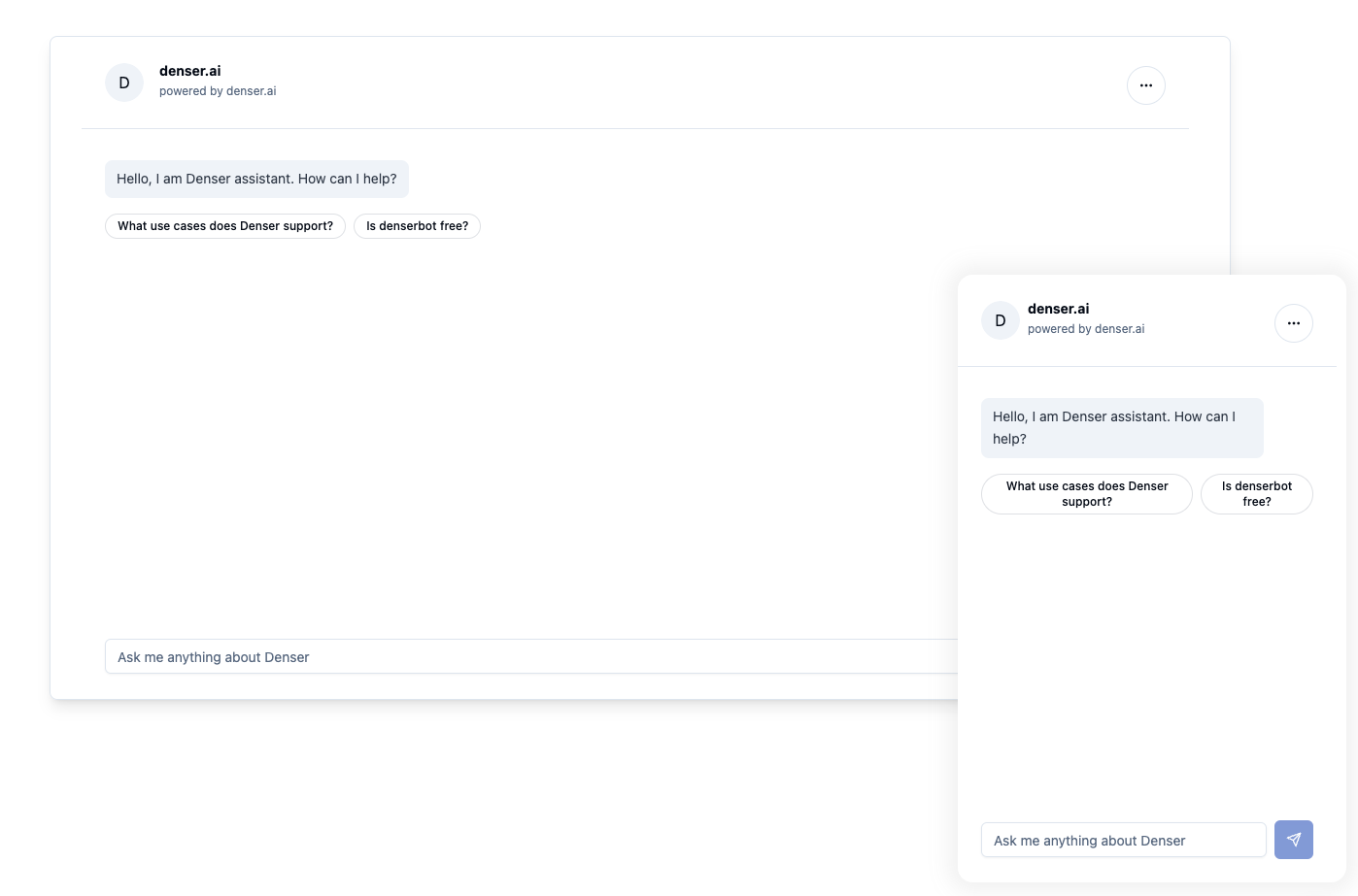 screenshot of Denser AI